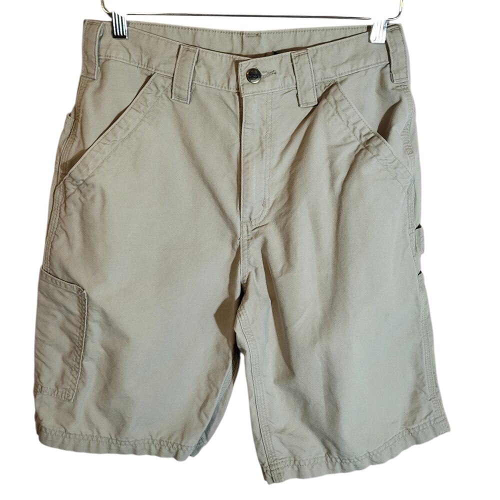 Carhartt Men's Loose Fit Canvas Cargo Shorts Khaki Tan Size 30
